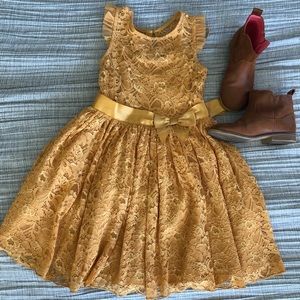 {Target} Girls gold lace dress
